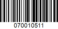 Barcode for 070010511