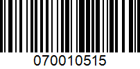 Barcode for 070010515