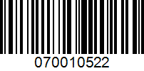 Barcode for 070010522