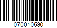 Barcode for 070010530