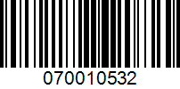 Barcode for 070010532