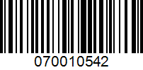 Barcode for 070010542
