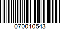 Barcode for 070010543
