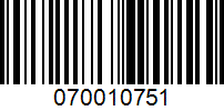 Barcode for 070010751