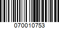 Barcode for 070010753