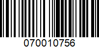 Barcode for 070010756