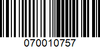 Barcode for 070010757