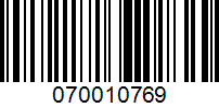 Barcode for 070010769