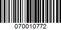 Barcode for 070010772