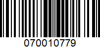 Barcode for 070010779