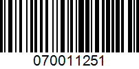 Barcode for 070011251