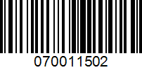 Barcode for 070011502