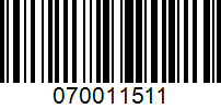 Barcode for 070011511