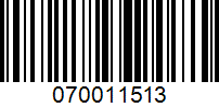 Barcode for 070011513