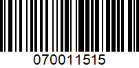 Barcode for 070011515