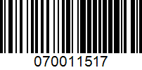 Barcode for 070011517