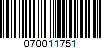 Barcode for 070011751