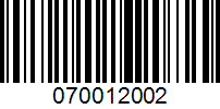 Barcode for 070012002