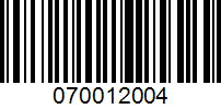 Barcode for 070012004