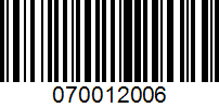 Barcode for 070012006