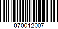 Barcode for 070012007