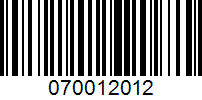 Barcode for 070012012