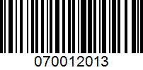 Barcode for 070012013