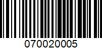 Barcode for 070020005