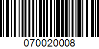 Barcode for 070020008