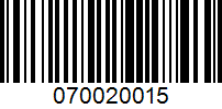 Barcode for 070020015