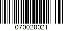 Barcode for 070020021