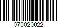 Barcode for 070020022