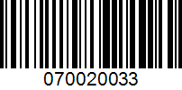 Barcode for 070020033