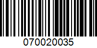 Barcode for 070020035