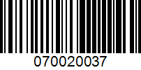 Barcode for 070020037