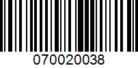 Barcode for 070020038