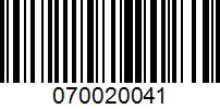 Barcode for 070020041