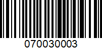 Barcode for 070030003