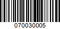 Barcode for 070030005