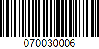 Barcode for 070030006