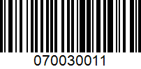 Barcode for 070030011