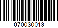 Barcode for 070030013