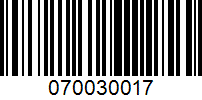 Barcode for 070030017