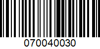 Barcode for 070040030