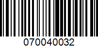 Barcode for 070040032