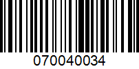 Barcode for 070040034