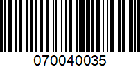 Barcode for 070040035