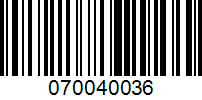 Barcode for 070040036