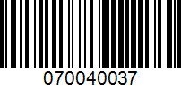 Barcode for 070040037