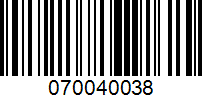 Barcode for 070040038